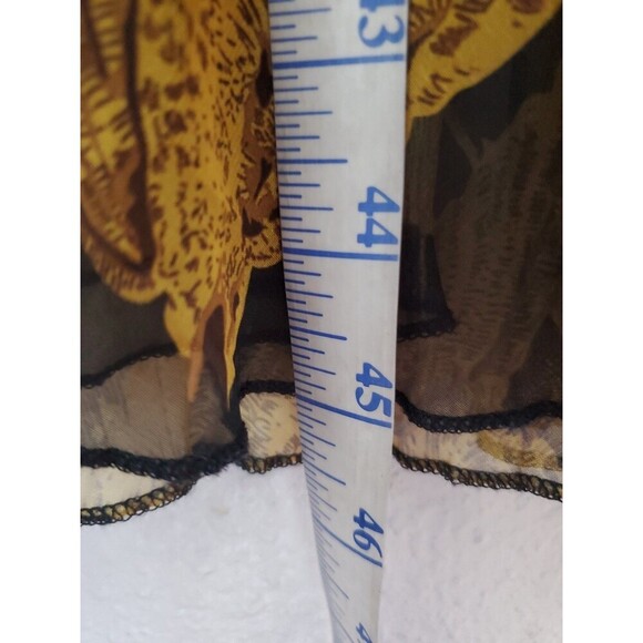 CHICKWISH Golden Swallows Birds All Over Print‎ Long Flare Skirt 45 Inches Long - Picture 13 of 16